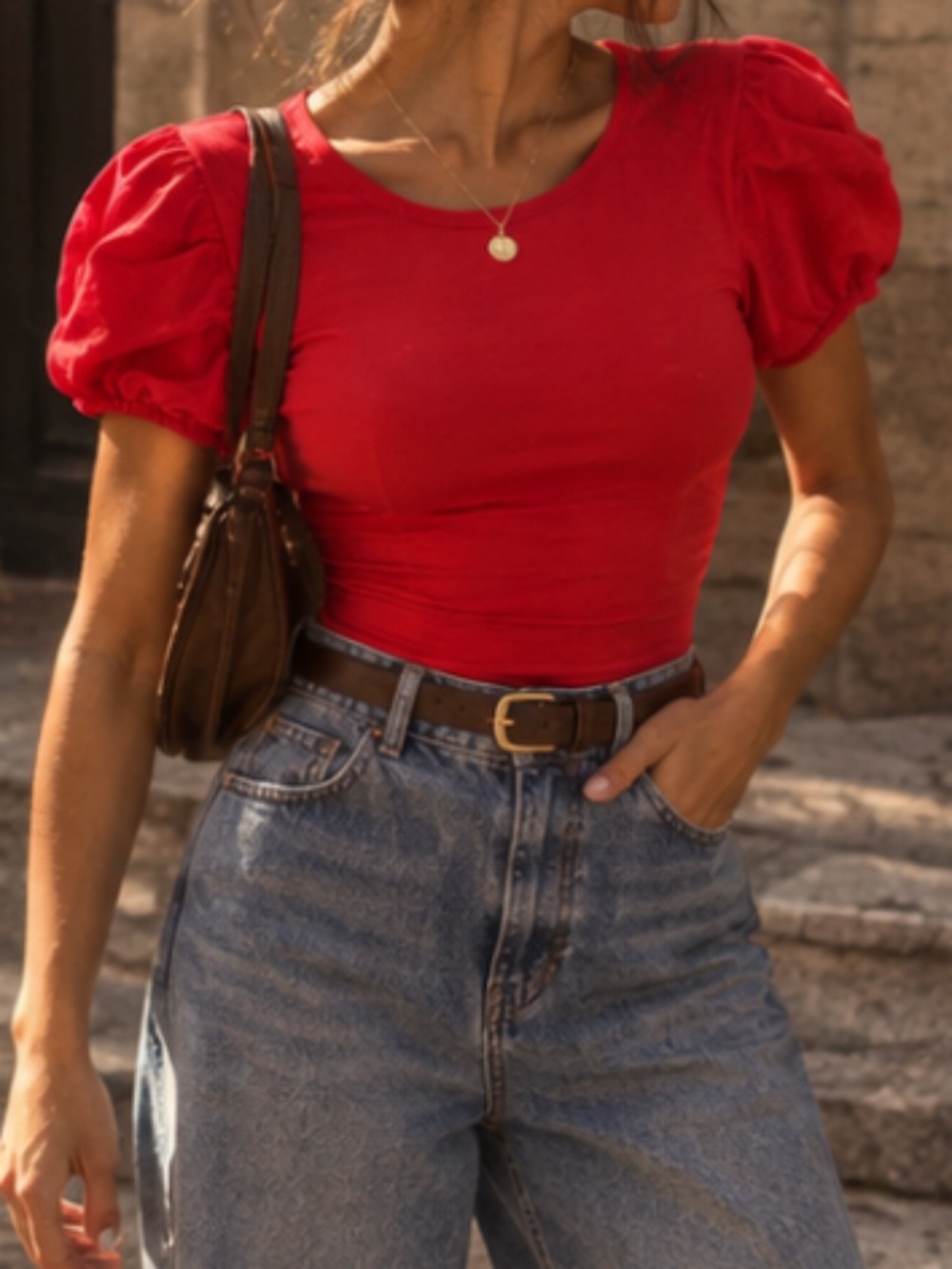 chic red bodysuit